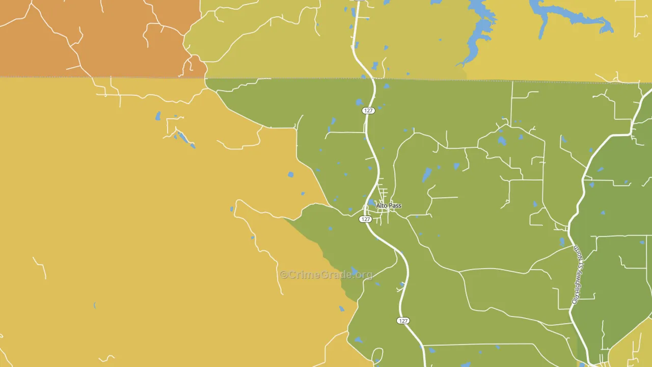 Alto Pass, IL Map of Vandalism Rates