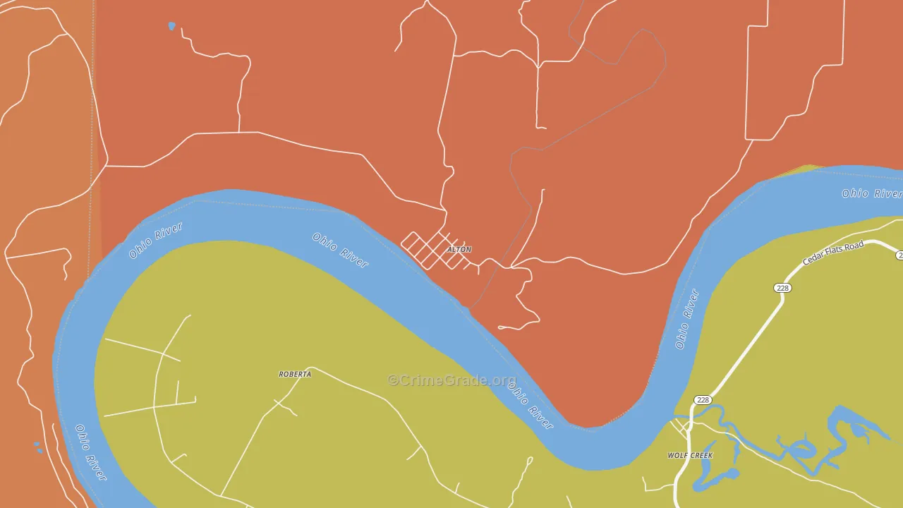 Alton, IN Map of Vandalism Rates