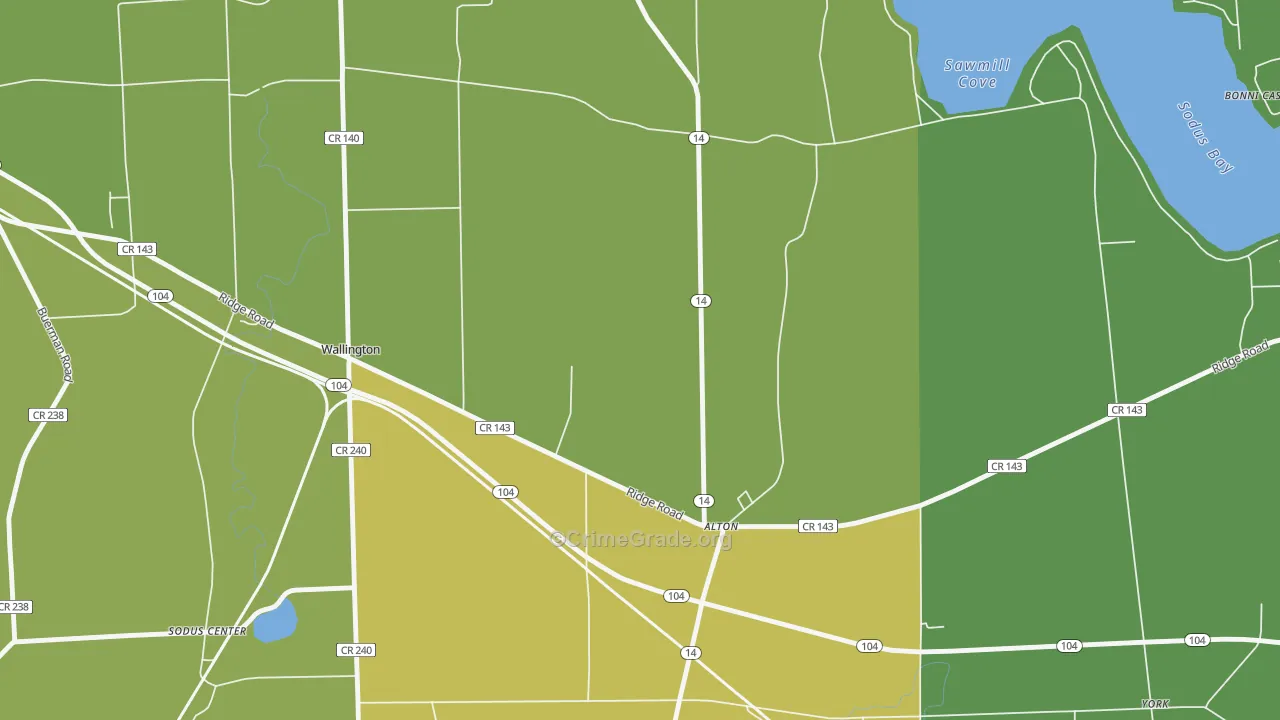 Alton, NY Map of Vandalism Rates