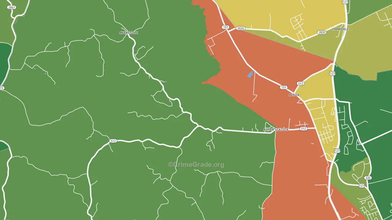 Alton Station, KY Map of Vandalism Rates
