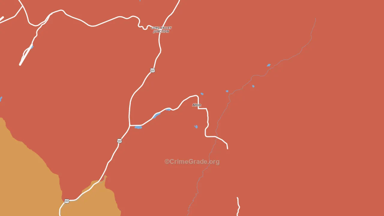 Alton, UT Map of Vandalism Rates
