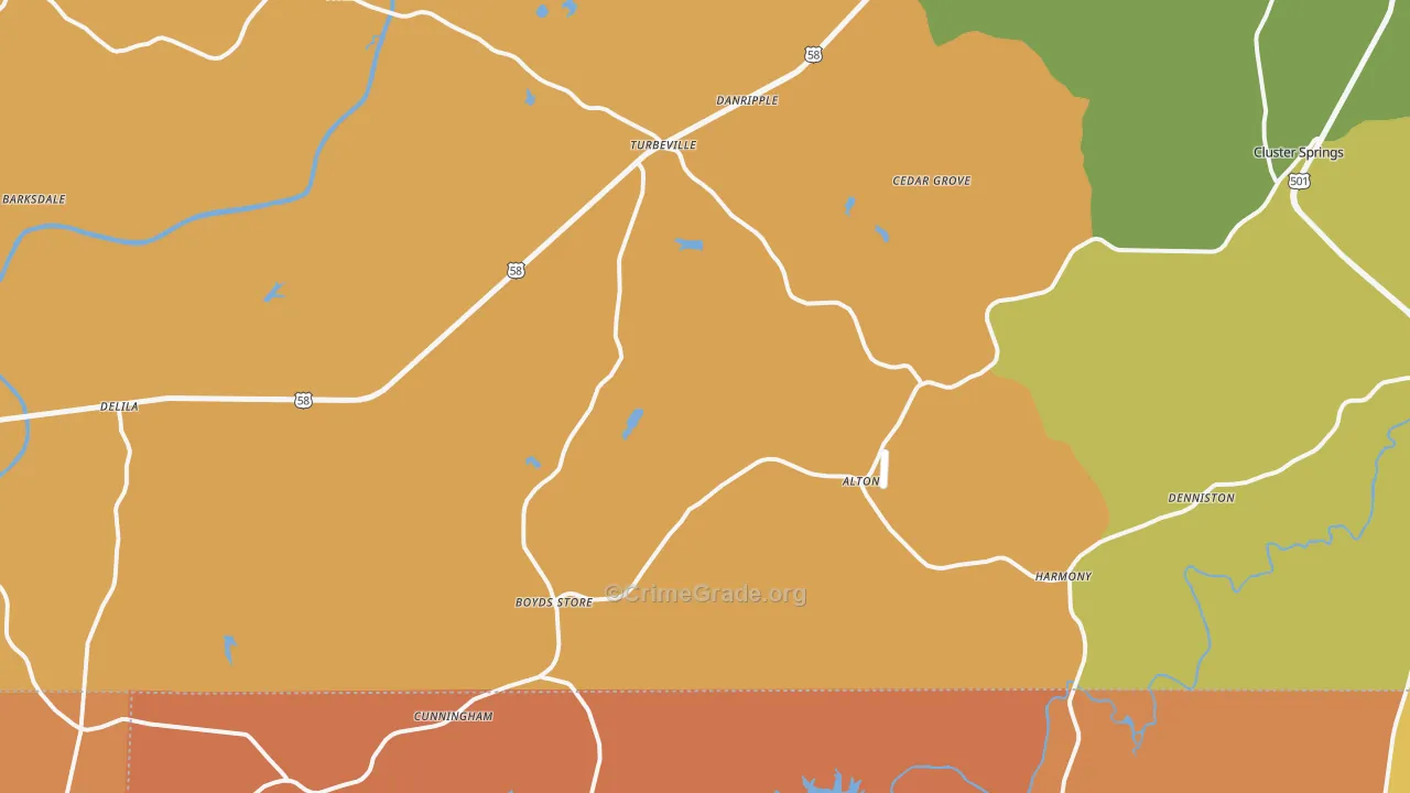Alton, VA Map of Vandalism Rates