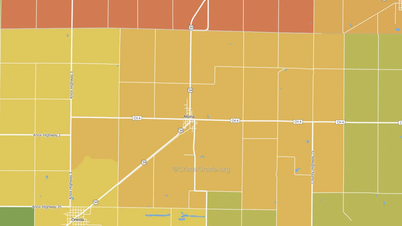 Altona, IL Map of Vandalism Rates