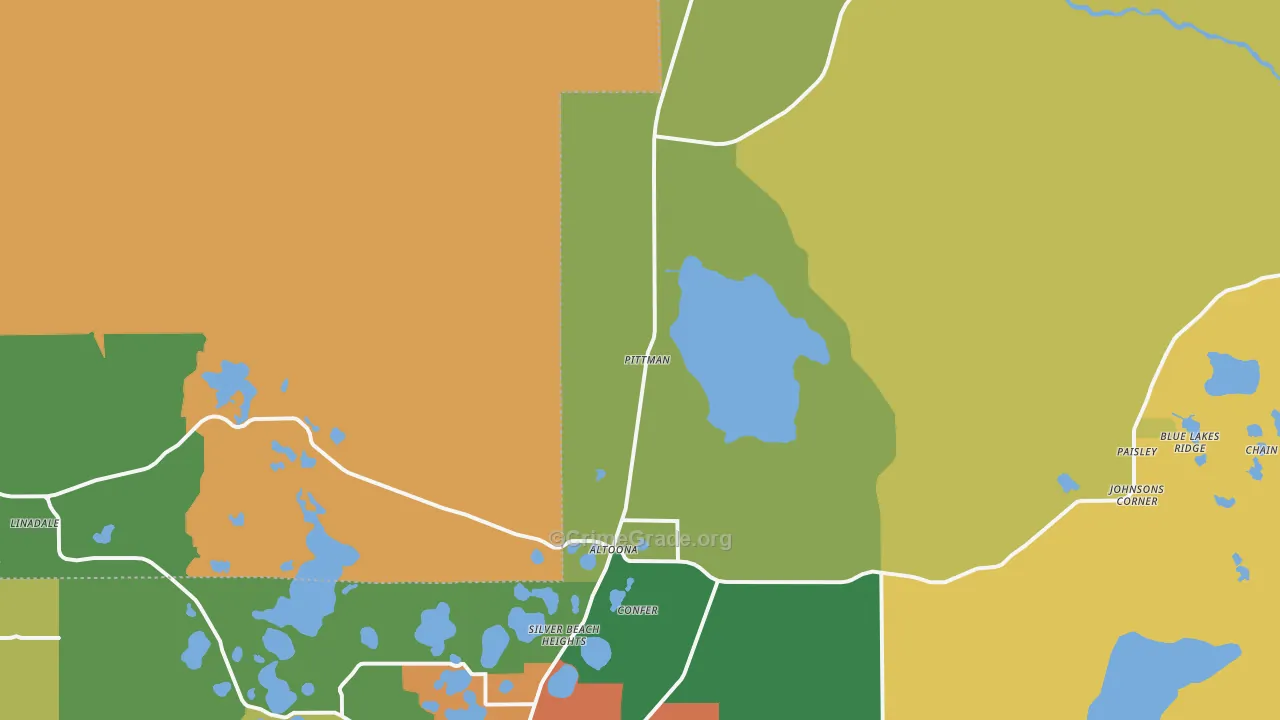 Altoona, FL Map of Vandalism Rates