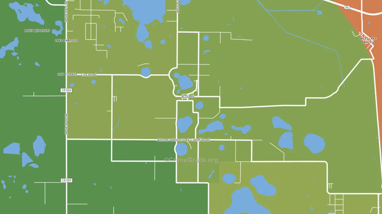 Alturas, FL Map of Vandalism Rates