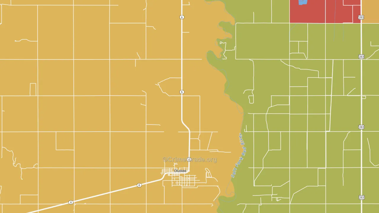 Altus Afb, OK Map of Vandalism Rates