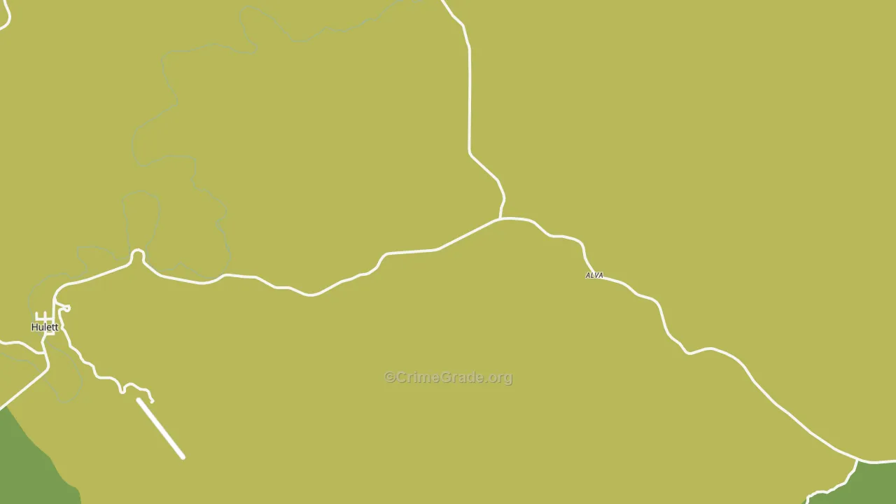 Alva, WY Map of Vandalism Rates