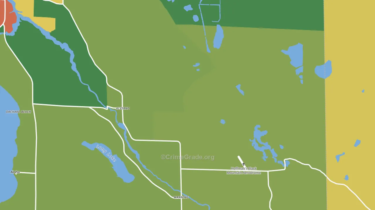 Alverno, MI Map of Vandalism Rates