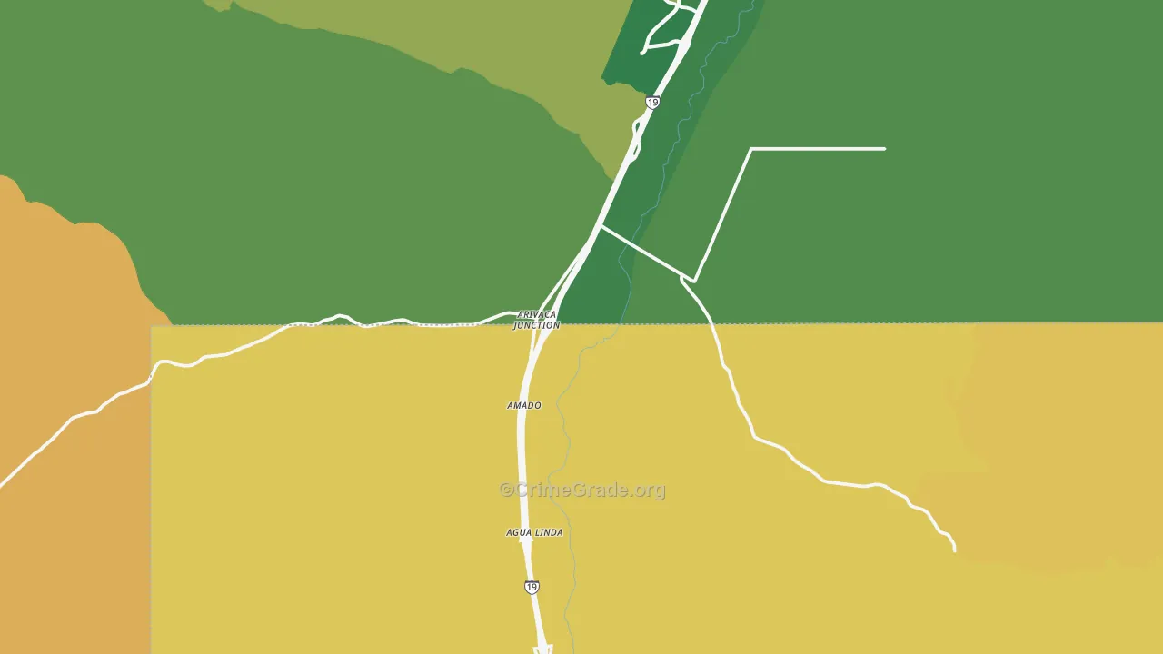 Amado, AZ Map of Vandalism Rates