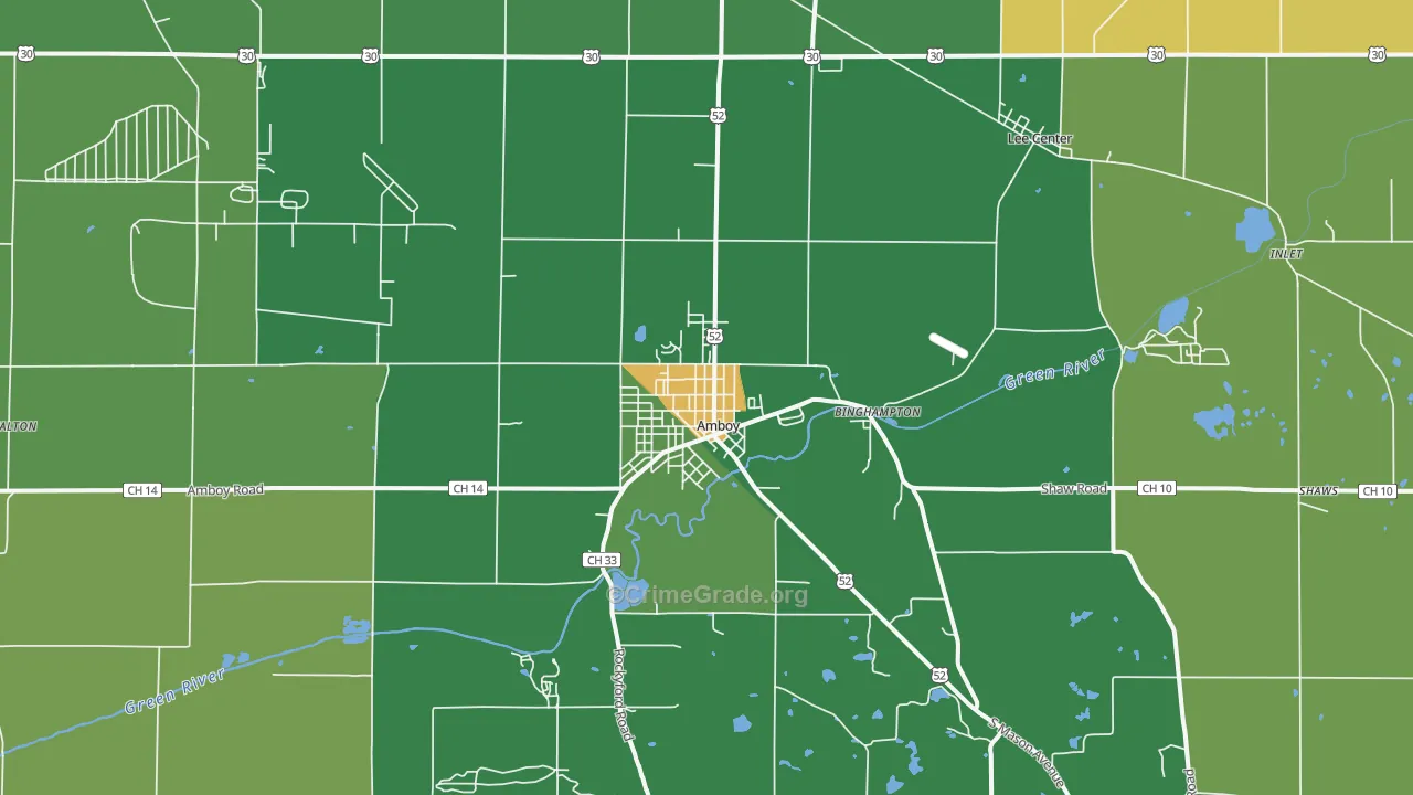 Amboy, IL Map of Vandalism Rates