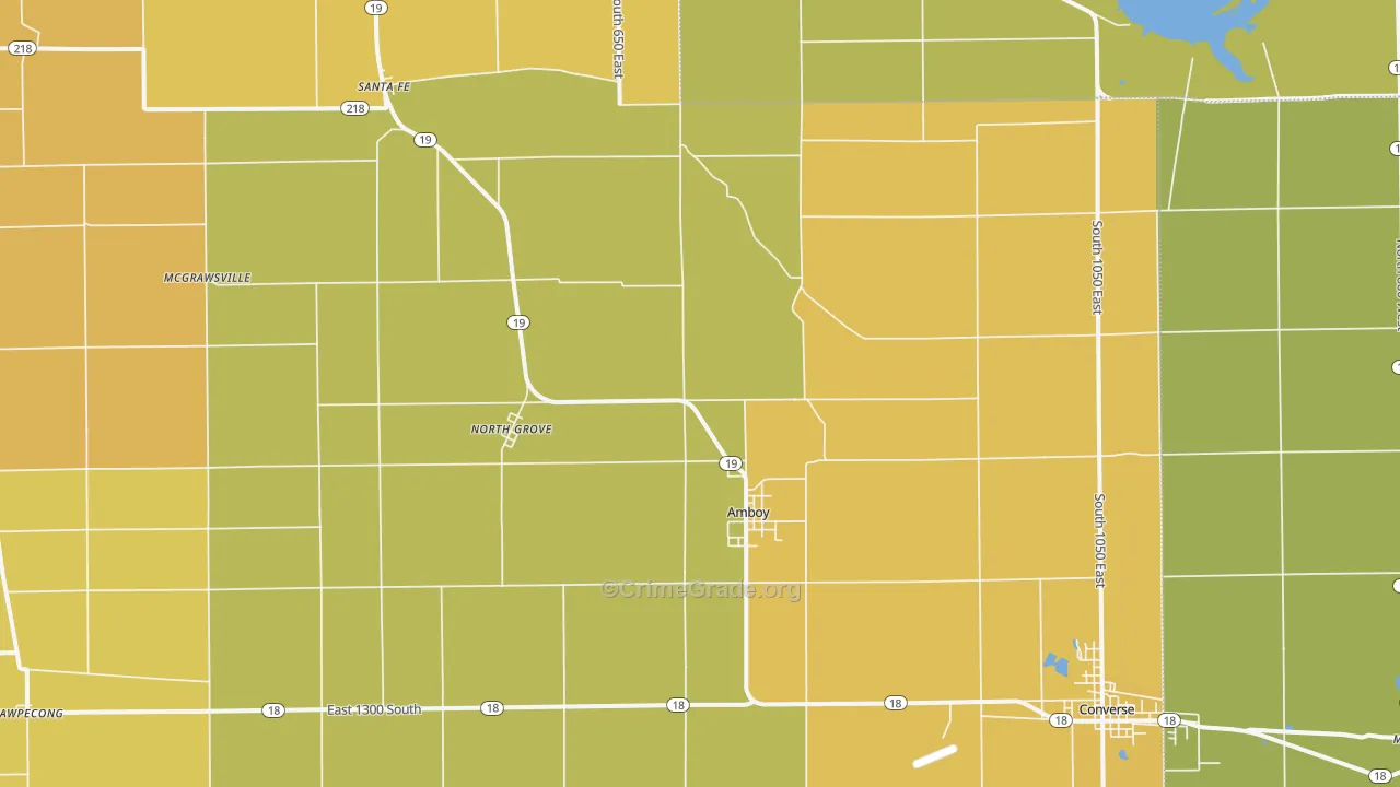Amboy, IN Map of Vandalism Rates