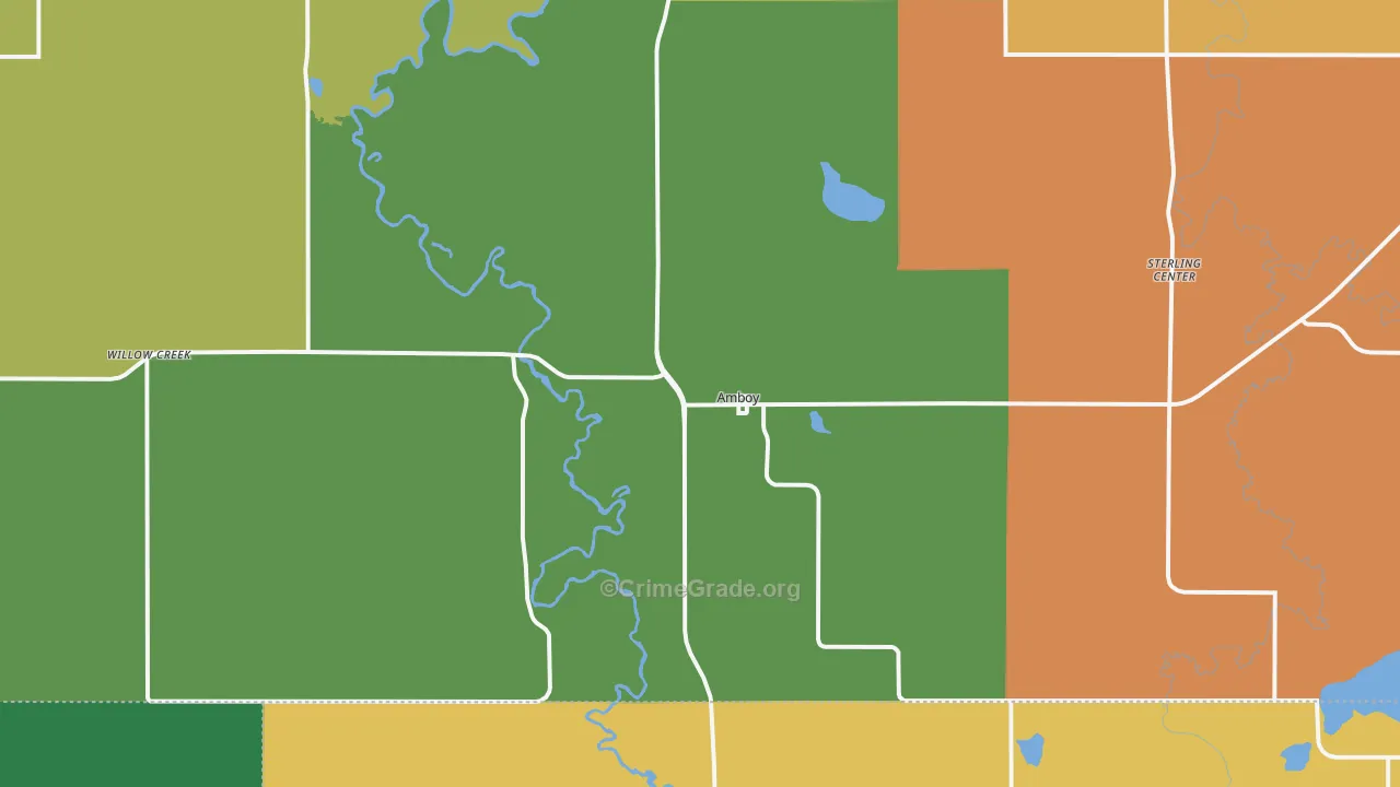 Amboy, MN Map of Vandalism Rates