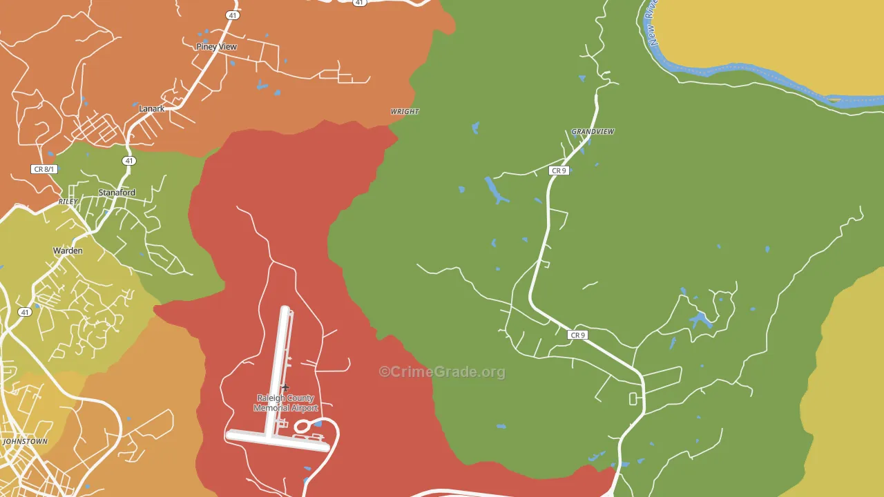 Ameagle, WV Map of Vandalism Rates