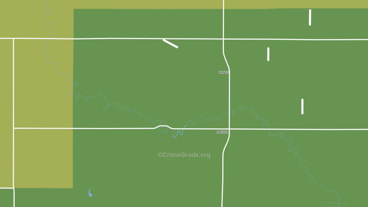 Amenia, ND Map of Vandalism Rates