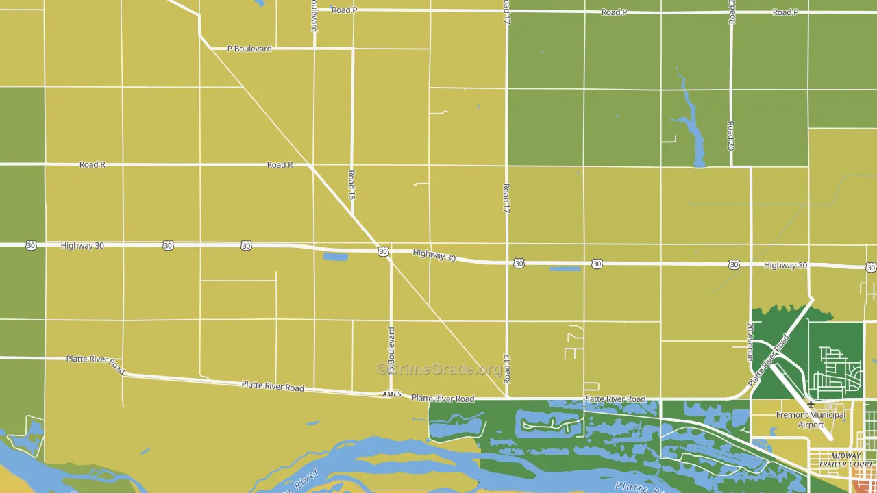 Ames, NE Map of Vandalism Rates