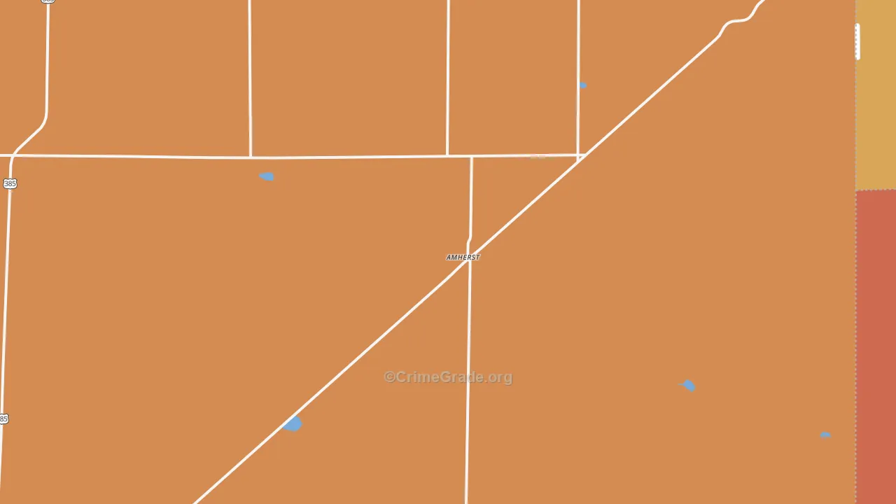 Amherst, CO Map of Vandalism Rates