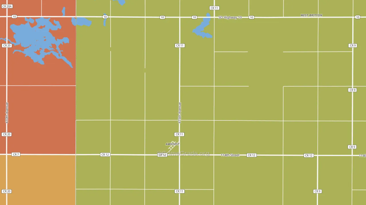 Amherst, SD Map of Vandalism Rates