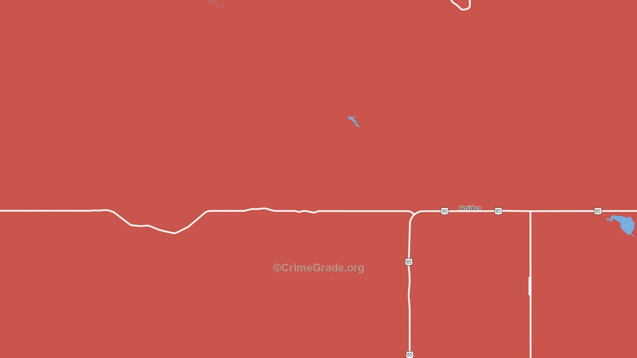 Amidon, ND Map of Vandalism Rates