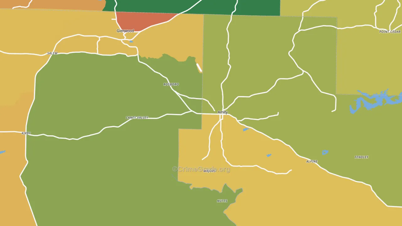 Amity, AR Map of Vandalism Rates