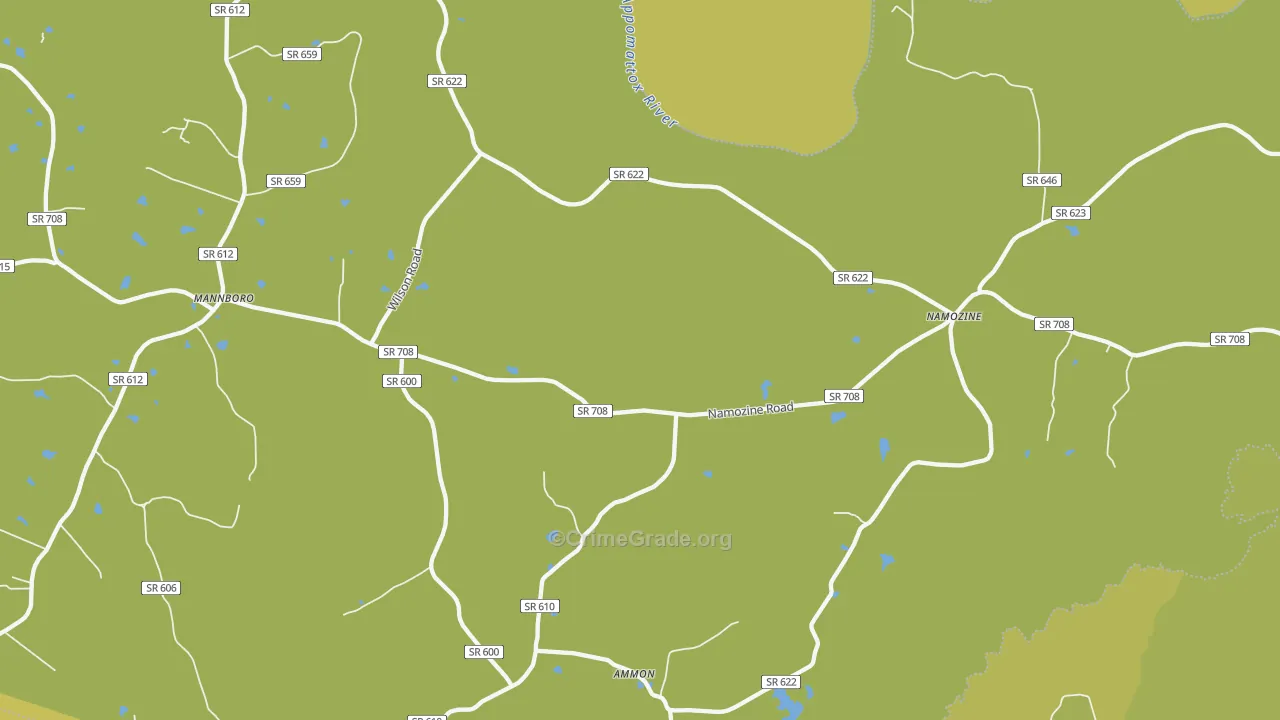 Ammon, VA Map of Vandalism Rates
