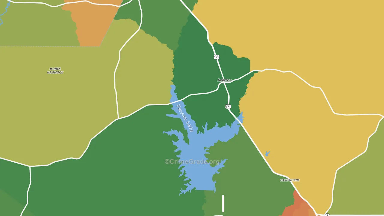 Anacoco, LA Map of Vandalism Rates