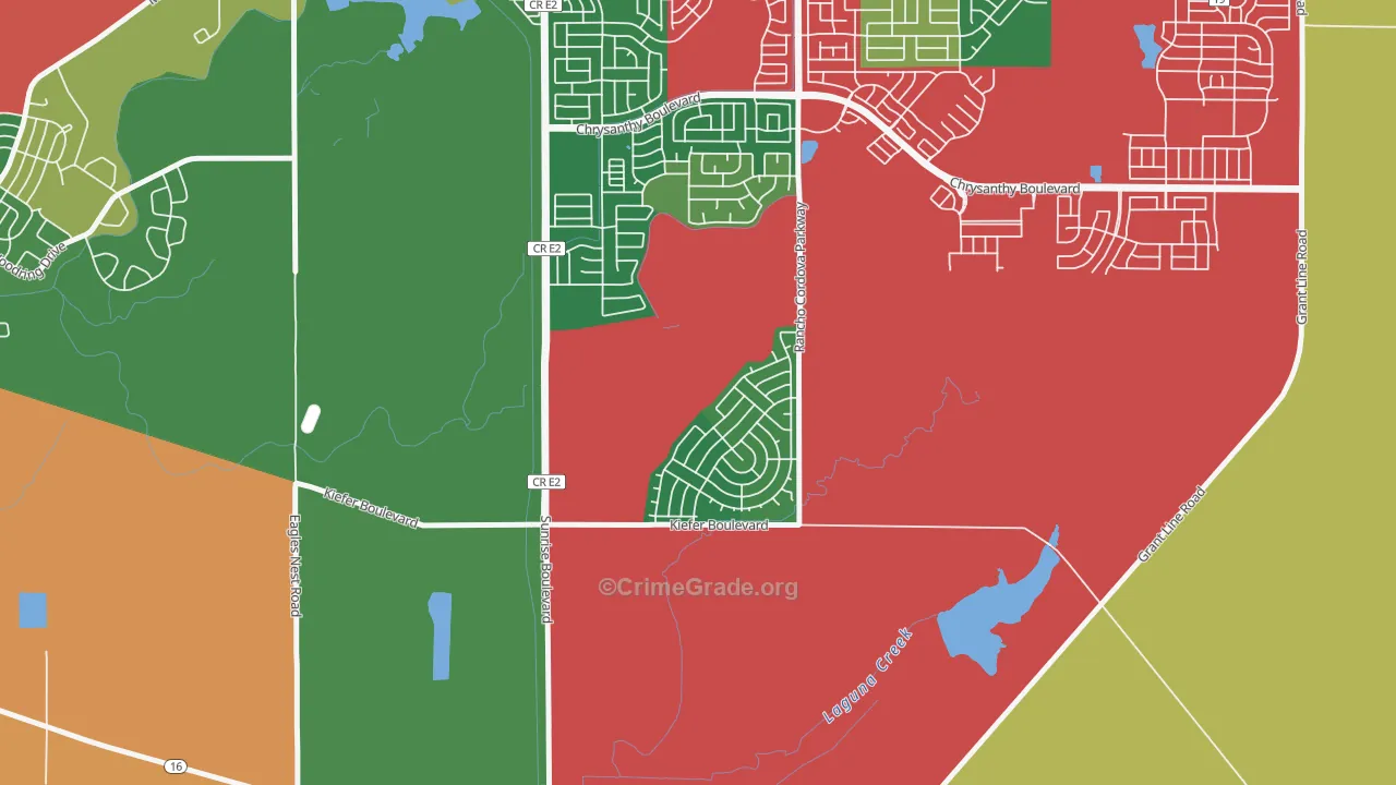 Anatolia Village, Rancho Cordova, CA Map of Vandalism Rates