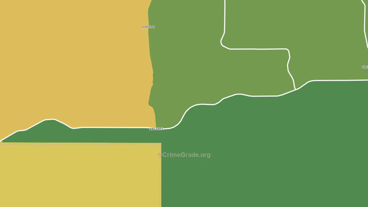 Anceney, MT Map of Vandalism Rates