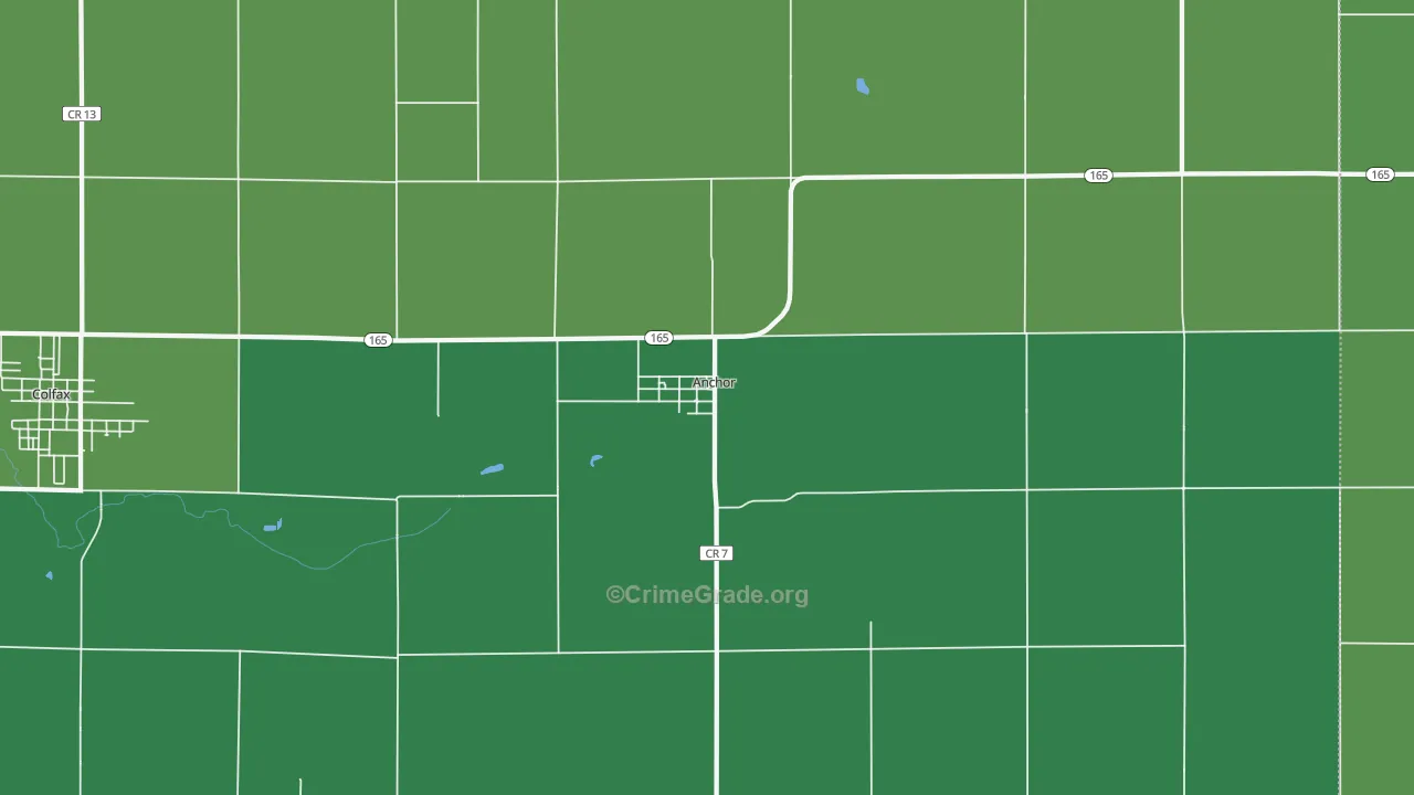 Anchor, IL Map of Vandalism Rates