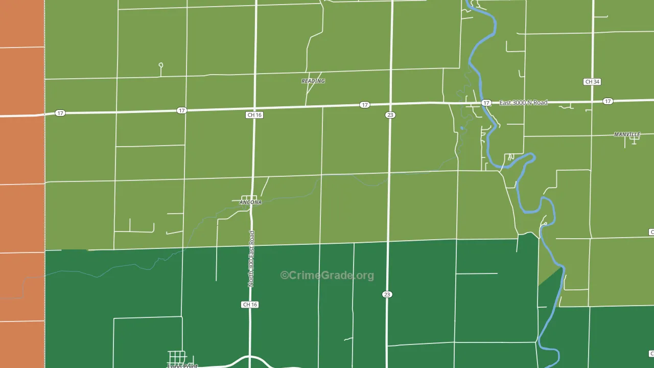 Ancona, IL Map of Vandalism Rates