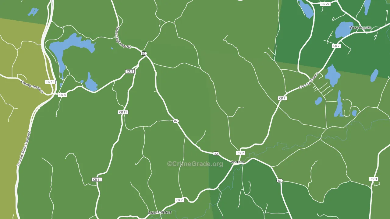 Ancram, NY Map of Vandalism Rates
