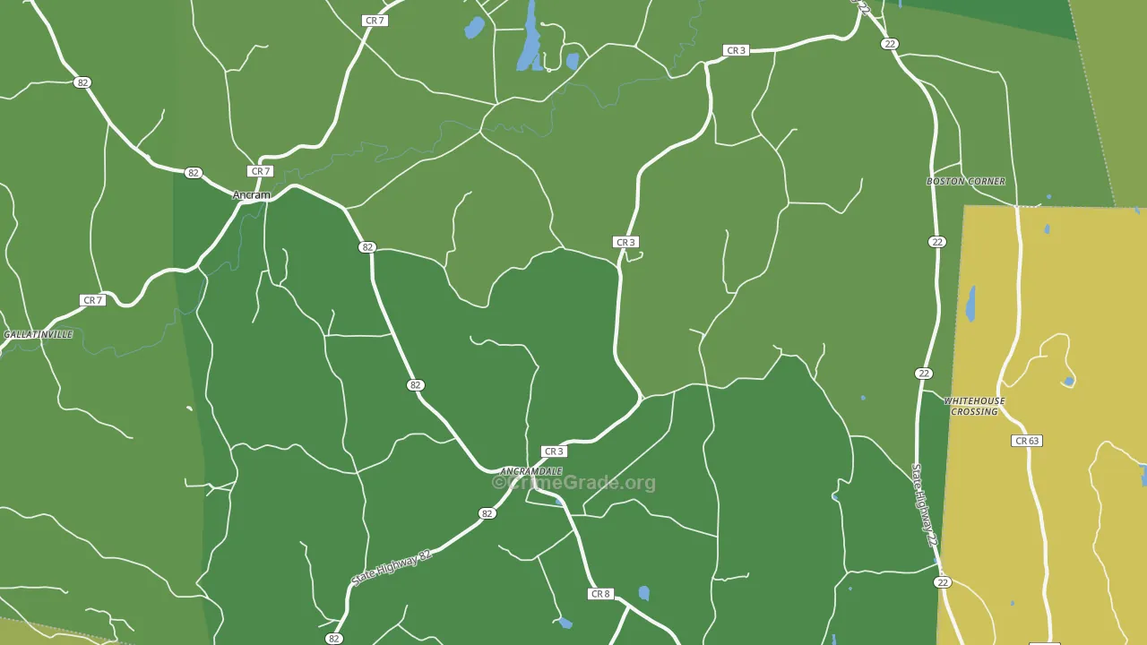 Ancramdale, NY Map of Vandalism Rates