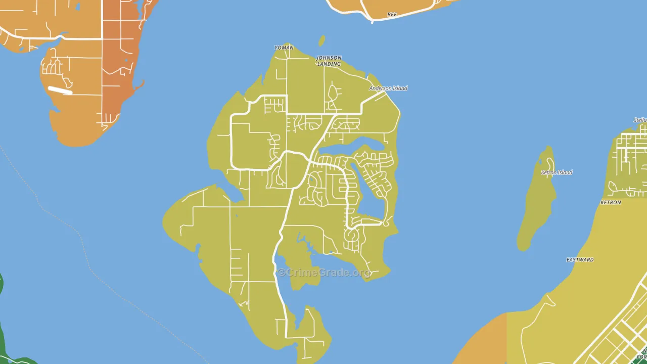 Anderson Island, WA Map of Vandalism Rates