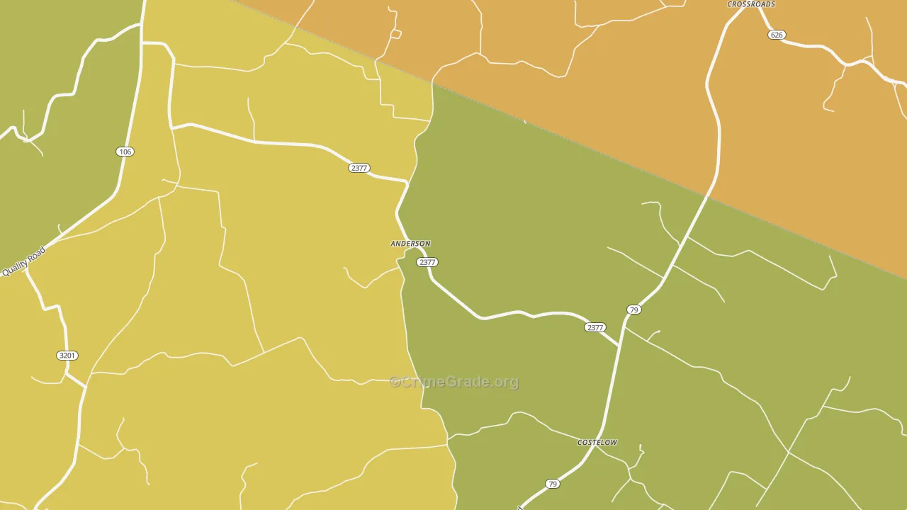 Anderson, KY Map of Vandalism Rates