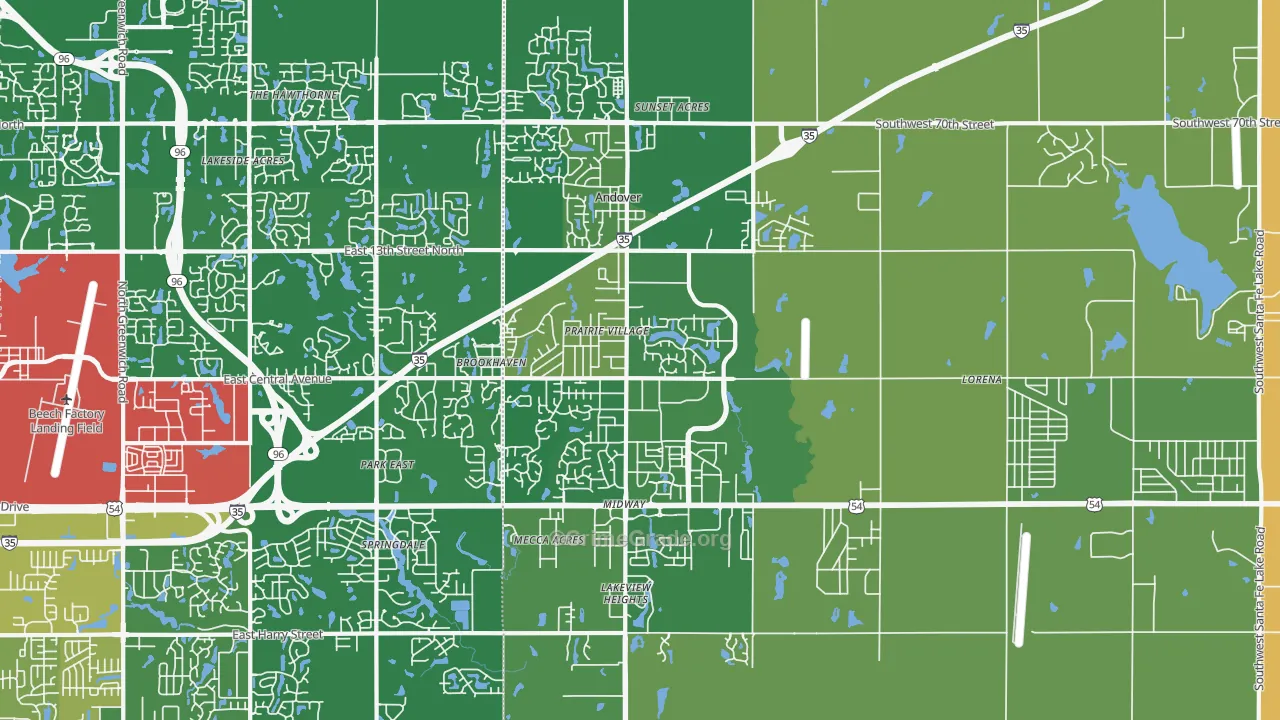 Andover, KS Map of Vandalism Rates