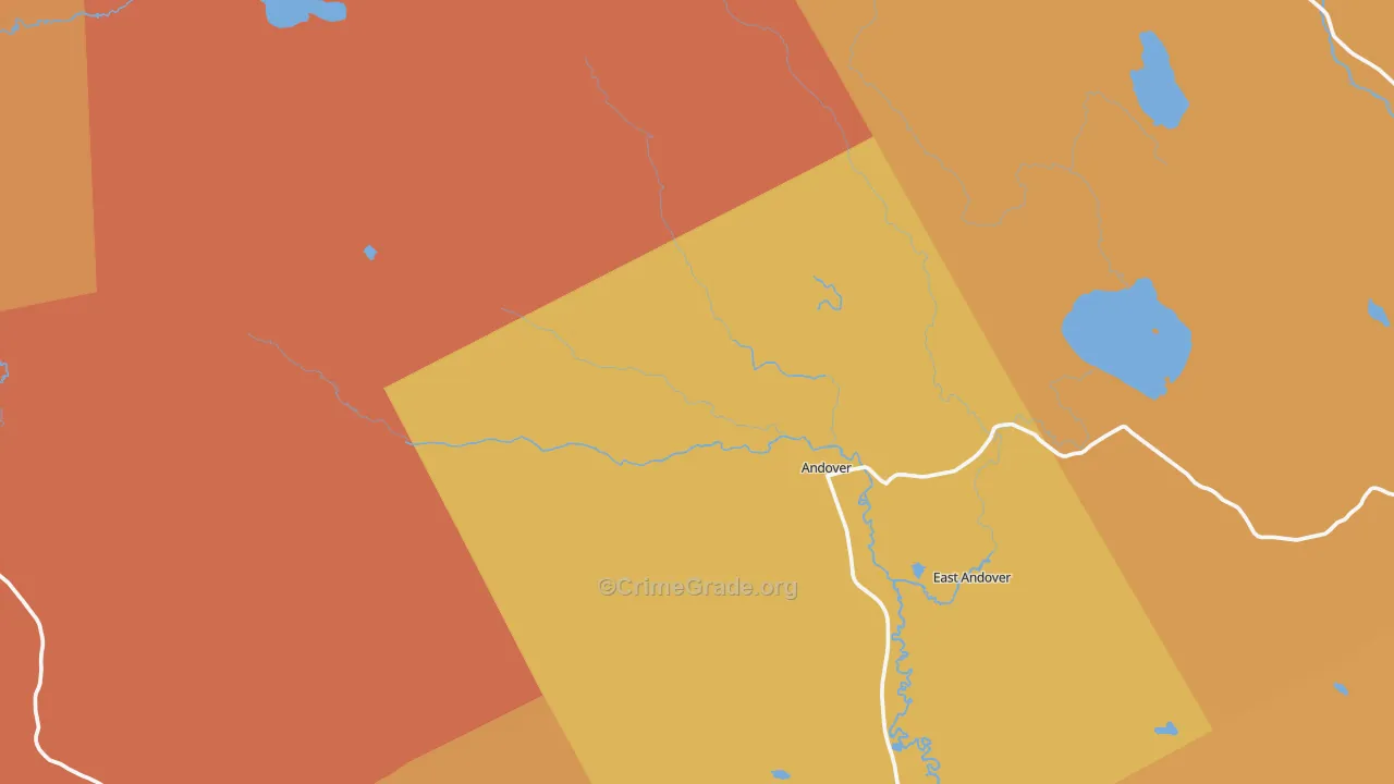 Andover, ME Map of Vandalism Rates