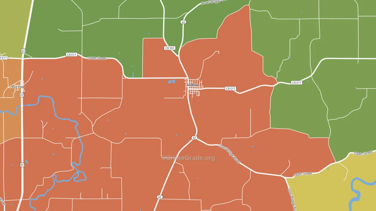 Andrew, IA Map of Vandalism Rates