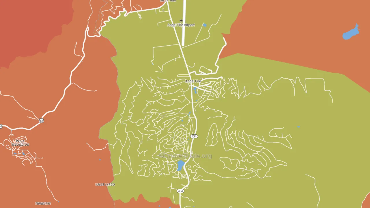 Angel Fire, NM Map of Vandalism Rates