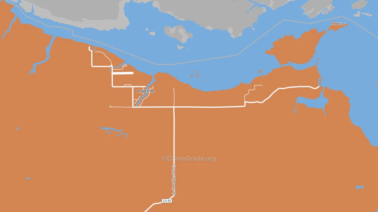 Angle Inlet, MN Map of Vandalism Rates