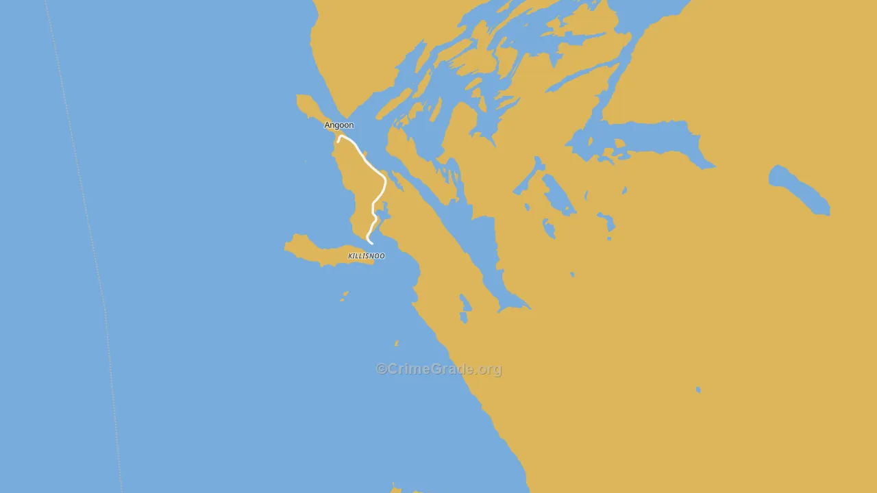 Angoon, AK Map of Vandalism Rates