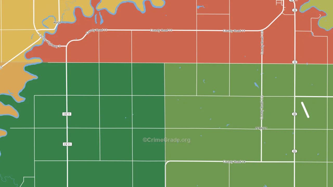 Angus, MN Map of Vandalism Rates