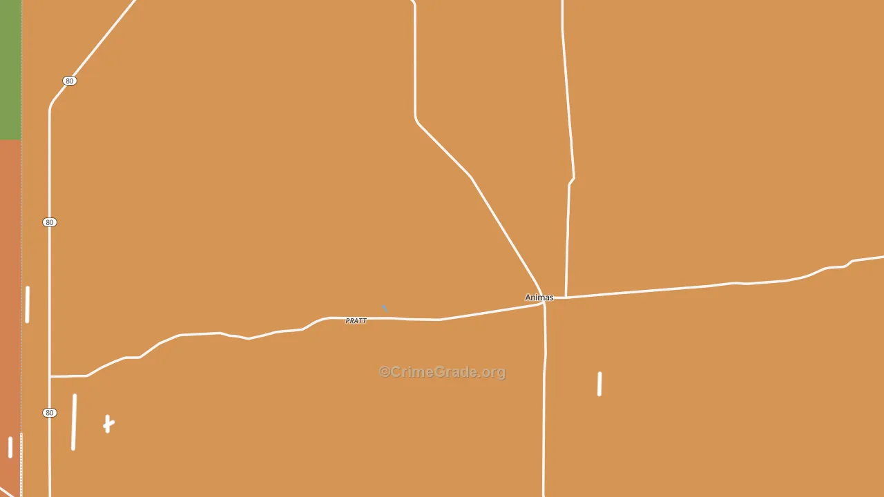 Animas, NM Map of Vandalism Rates