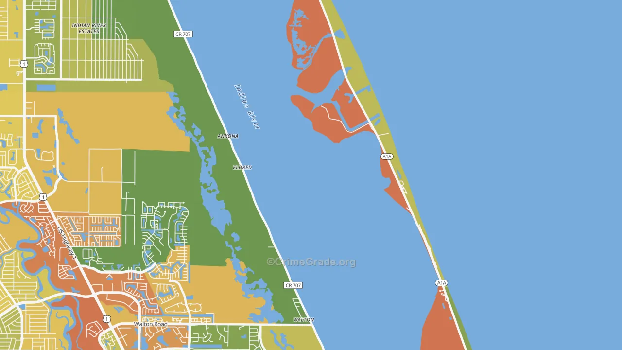 Ankona, FL Map of Vandalism Rates