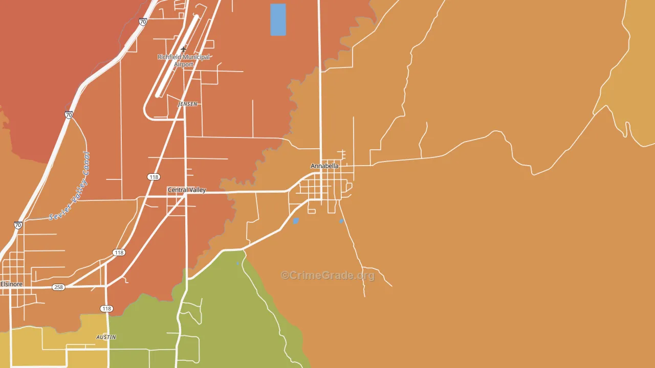 Annabella, UT Map of Vandalism Rates