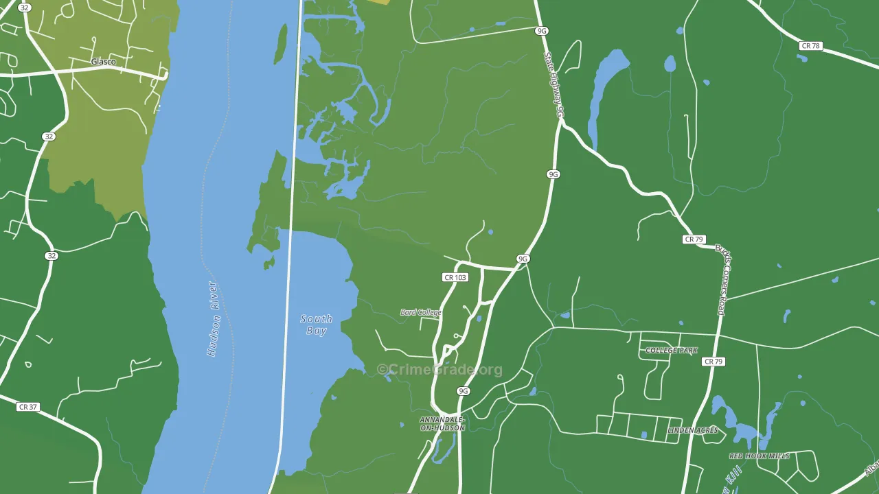Annandale On Hudson, NY Map of Vandalism Rates