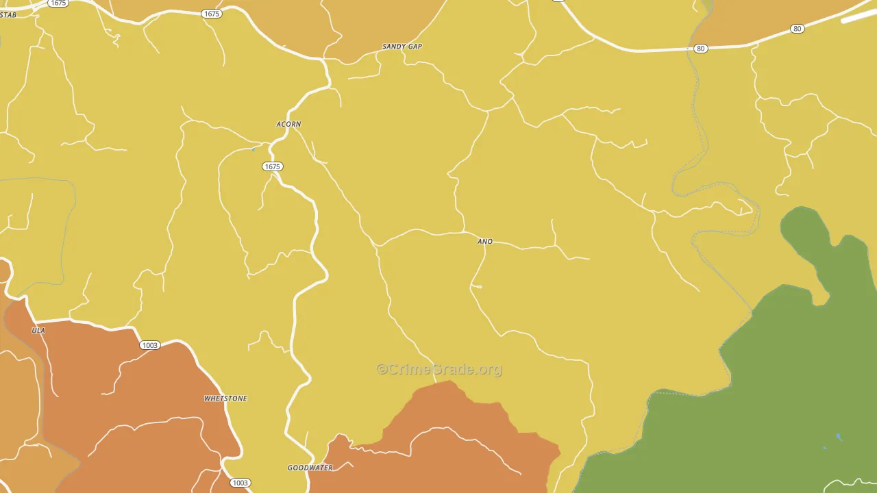Ano, KY Map of Vandalism Rates