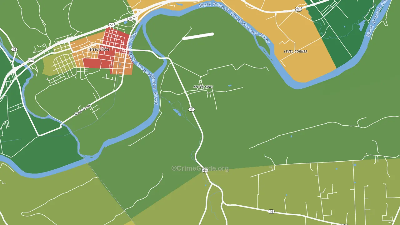 Antes Fort, PA Map of Vandalism Rates