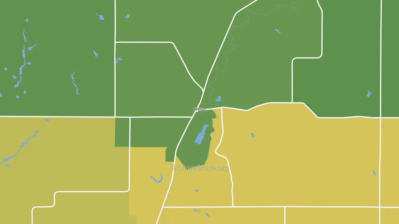 Anthon, IA Map of Vandalism Rates