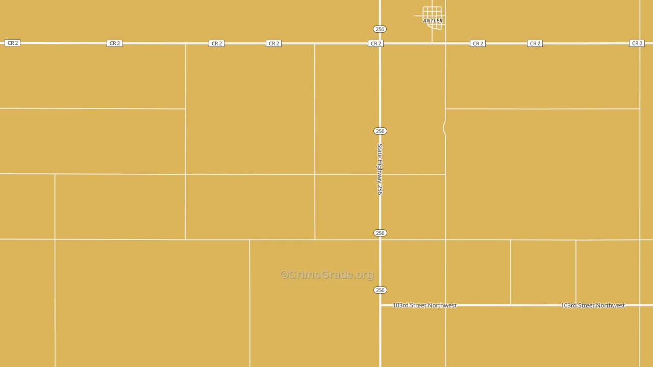 Antler, ND Map of Vandalism Rates