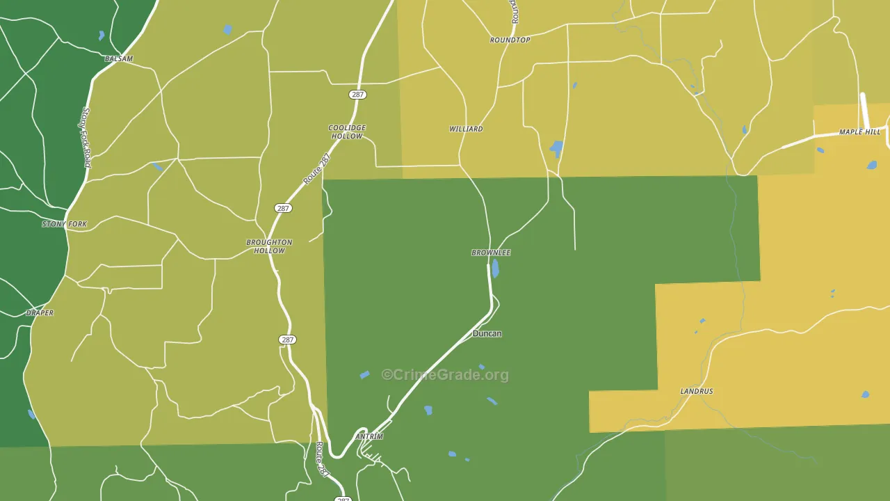Antrim, PA Map of Vandalism Rates