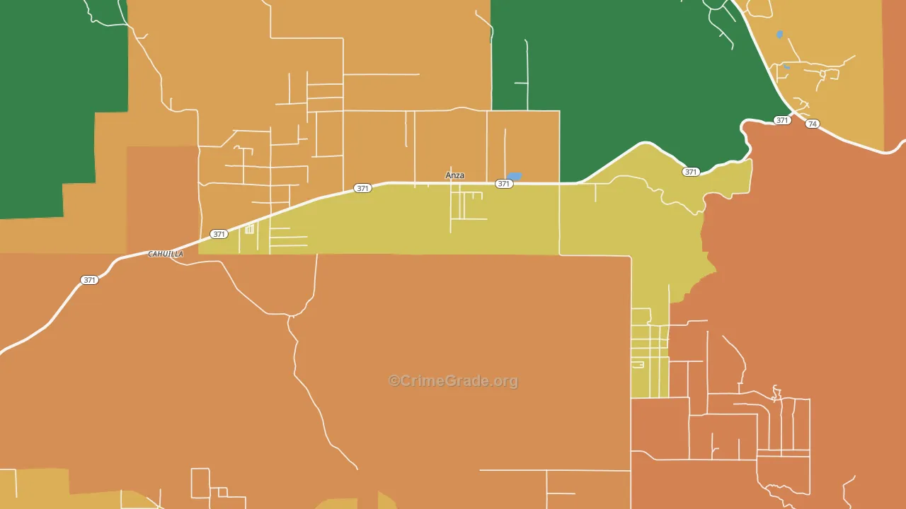 Anza, CA Map of Vandalism Rates
